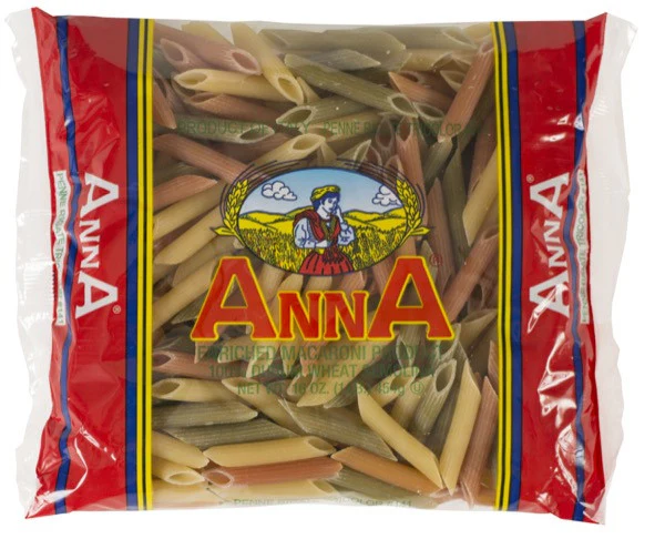 Anna Tricolor Penne Rigate 1 LB