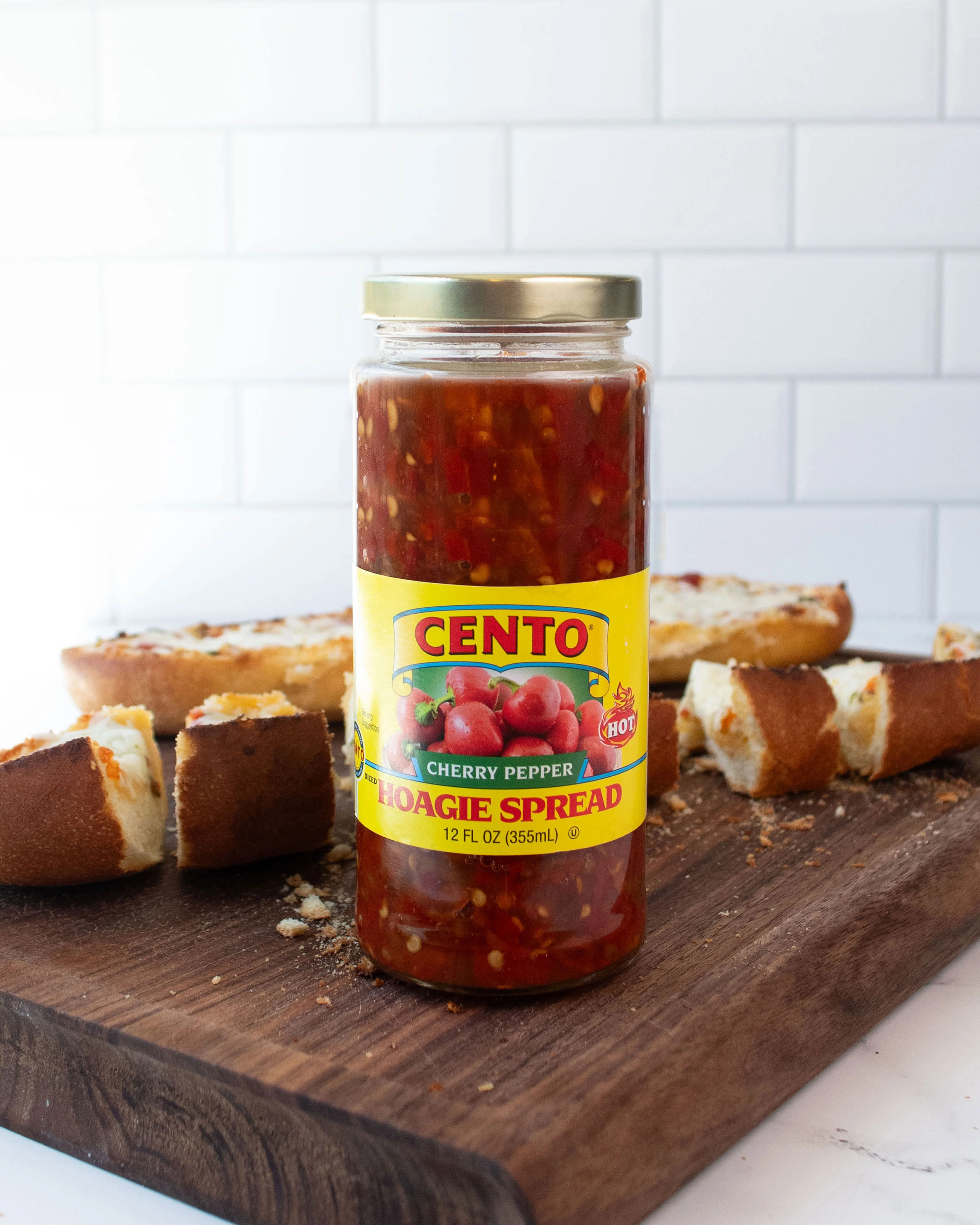 Cento Diced Hot Cherry Pepper Hoagie Spread 12 FL OZ - Image 2