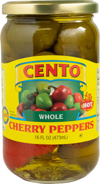 Cento Whole Hot Cherry Peppers 16 FL OZ