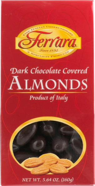 Ferrara Dark Chocolate Covered Almonds 5.64 OZ