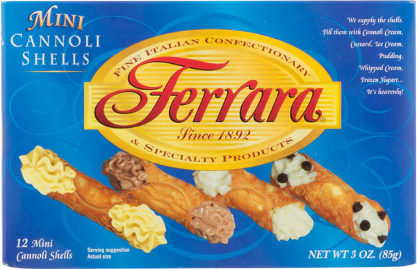 Ferrara Mini Traditional Cannoli Shells 3 OZ (12 PK)